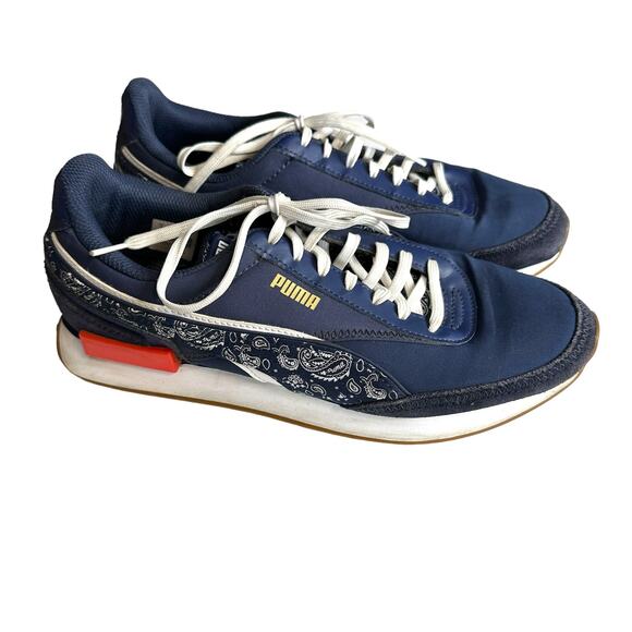 Puma Future Rider Double Paisley Blue Sneakers Women's 9 - Picture 1 of 8